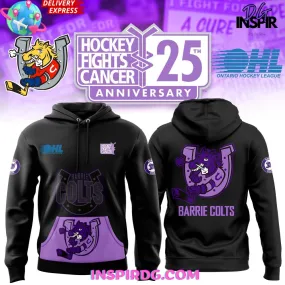 -Barrie Colts Hockey Fight Cancer 2024 Hoodie