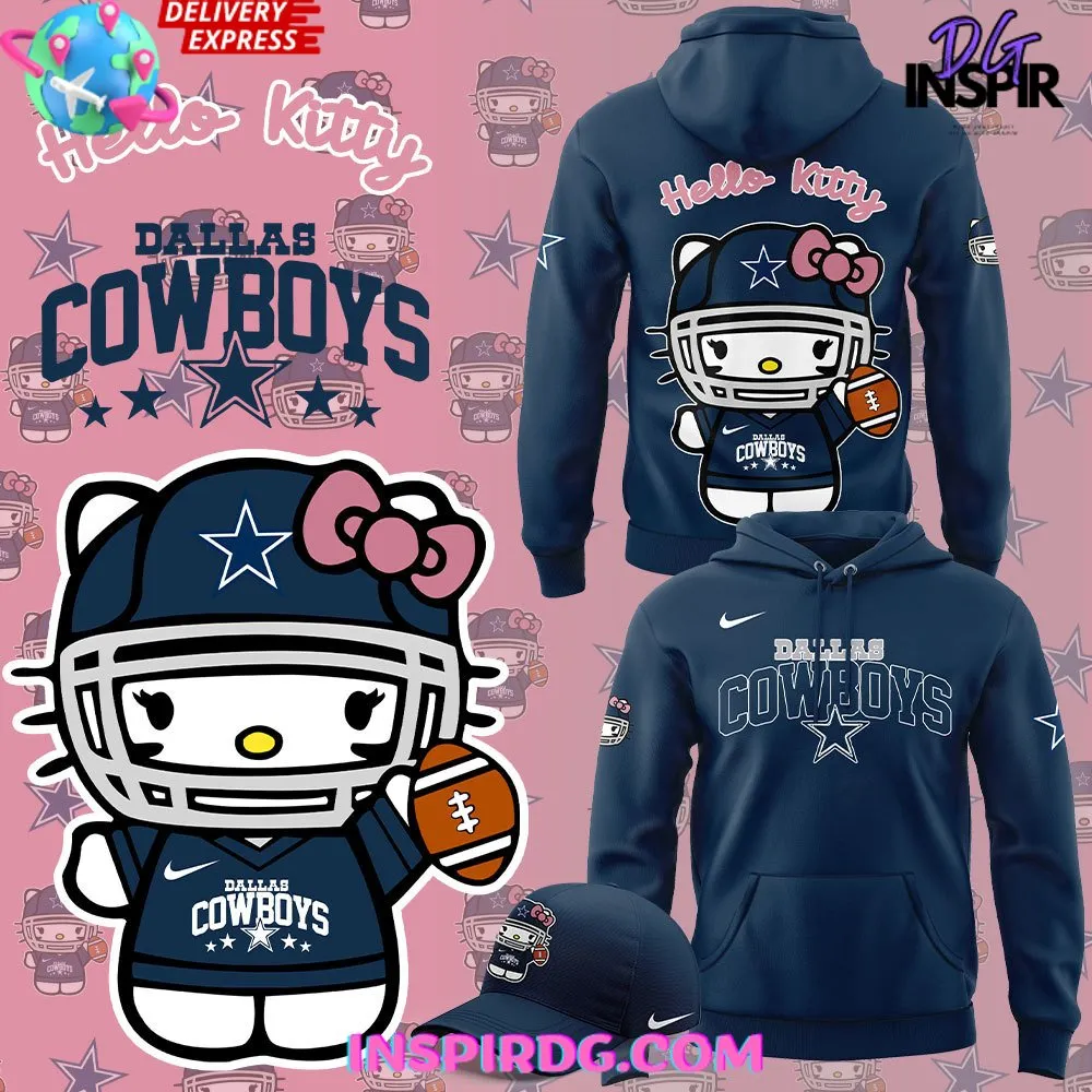-Dallas Cowboys x Hello Kitty Navy Hoodie