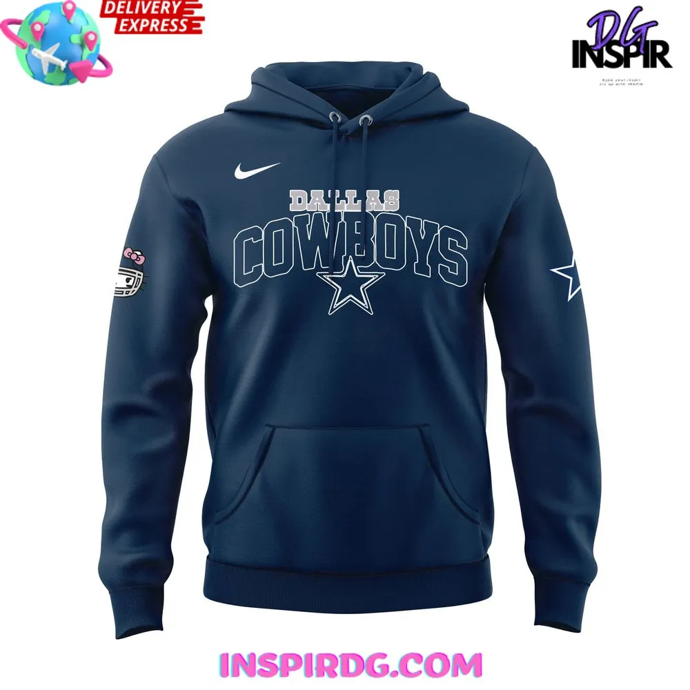 -Dallas Cowboys x Hello Kitty Navy Hoodie