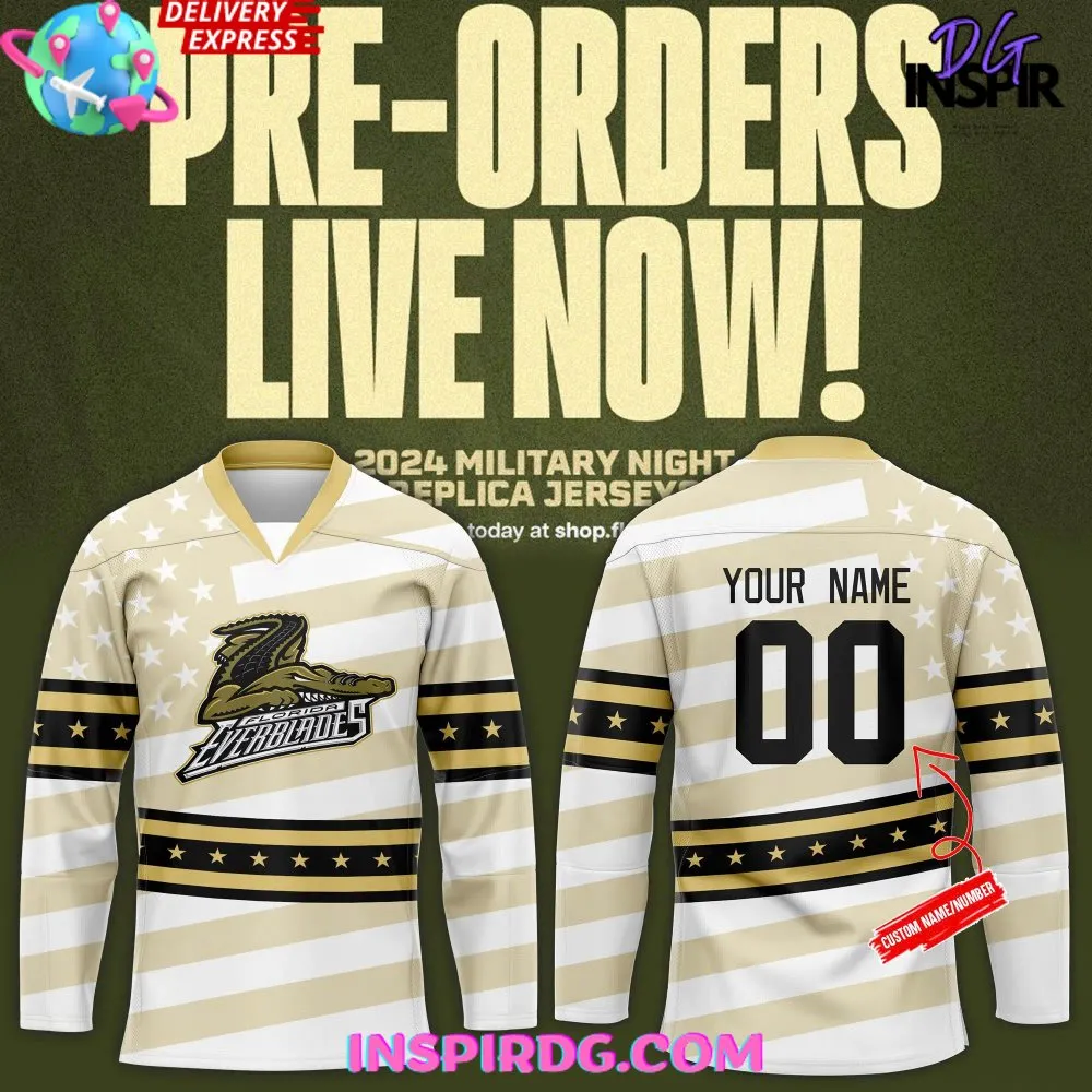 -Florida Everblades Military Night 2024 Hockey Jersey