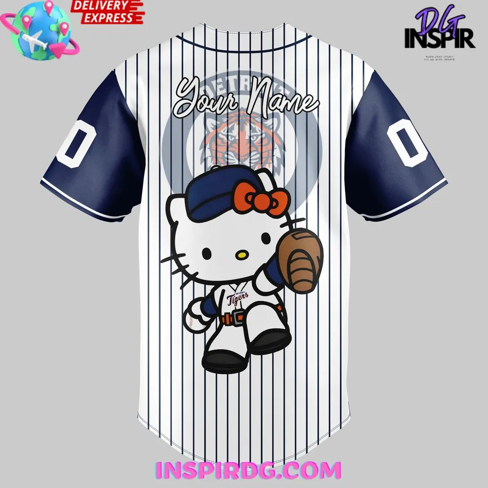-Hello Kitty x Detroit Tigers 2024 Custom Baseball Jersey