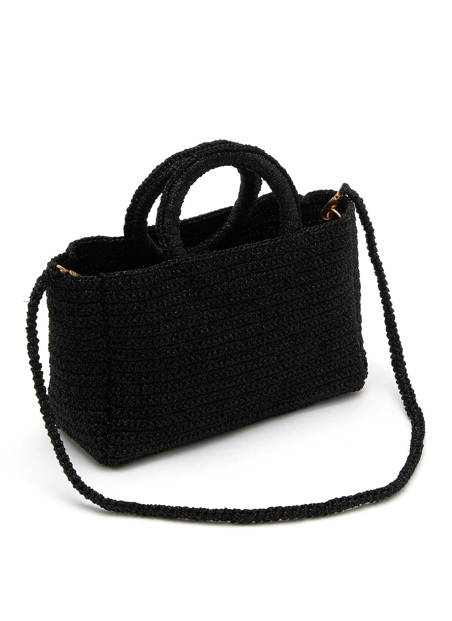 -----------MIZELE ---- ------------ ----Small Muze Crocheted Lurex Tote Bag --