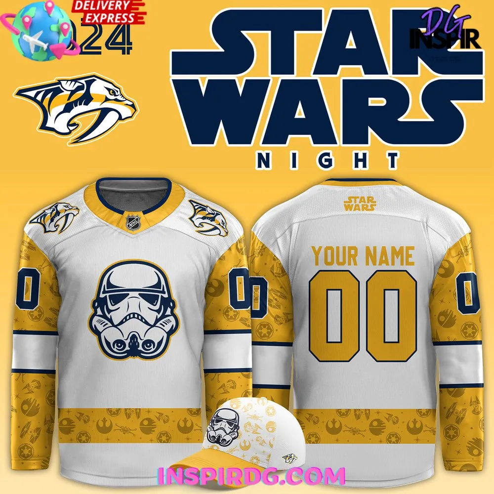 -Nashville Predators x Star Wars Night 2024 Custom Hockey Jersey