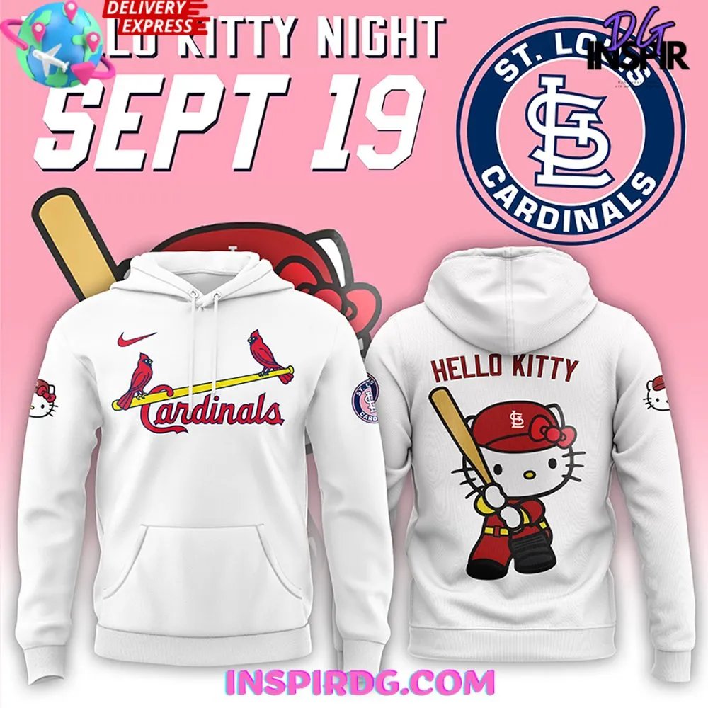 -St. Louis Cardinals x Hello Kitty Night 2024 White Hoodie