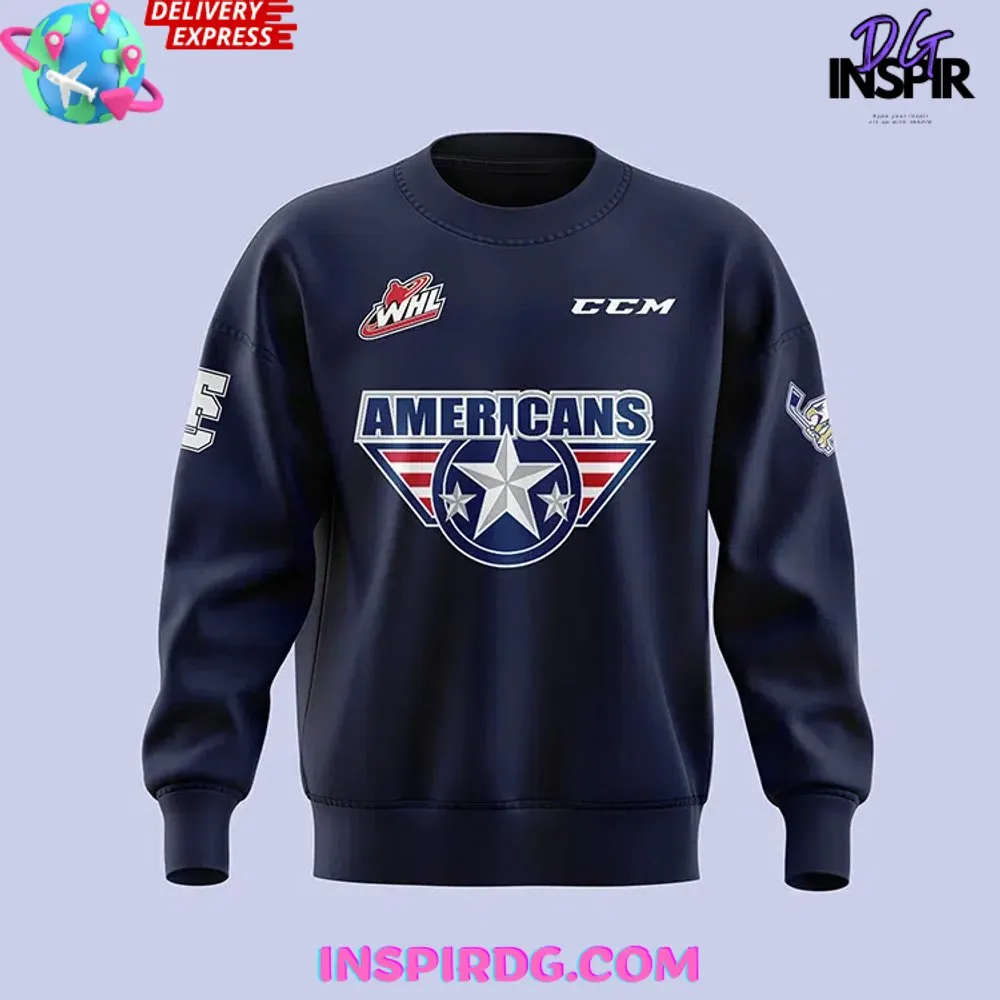 -Tri-City Americans Hockey 2024 Navy Sweatshirt