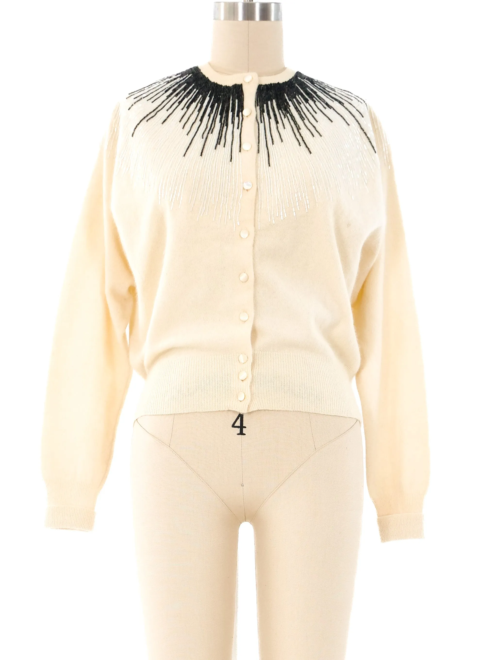 1950’s Bead Accented Angora Cardigan