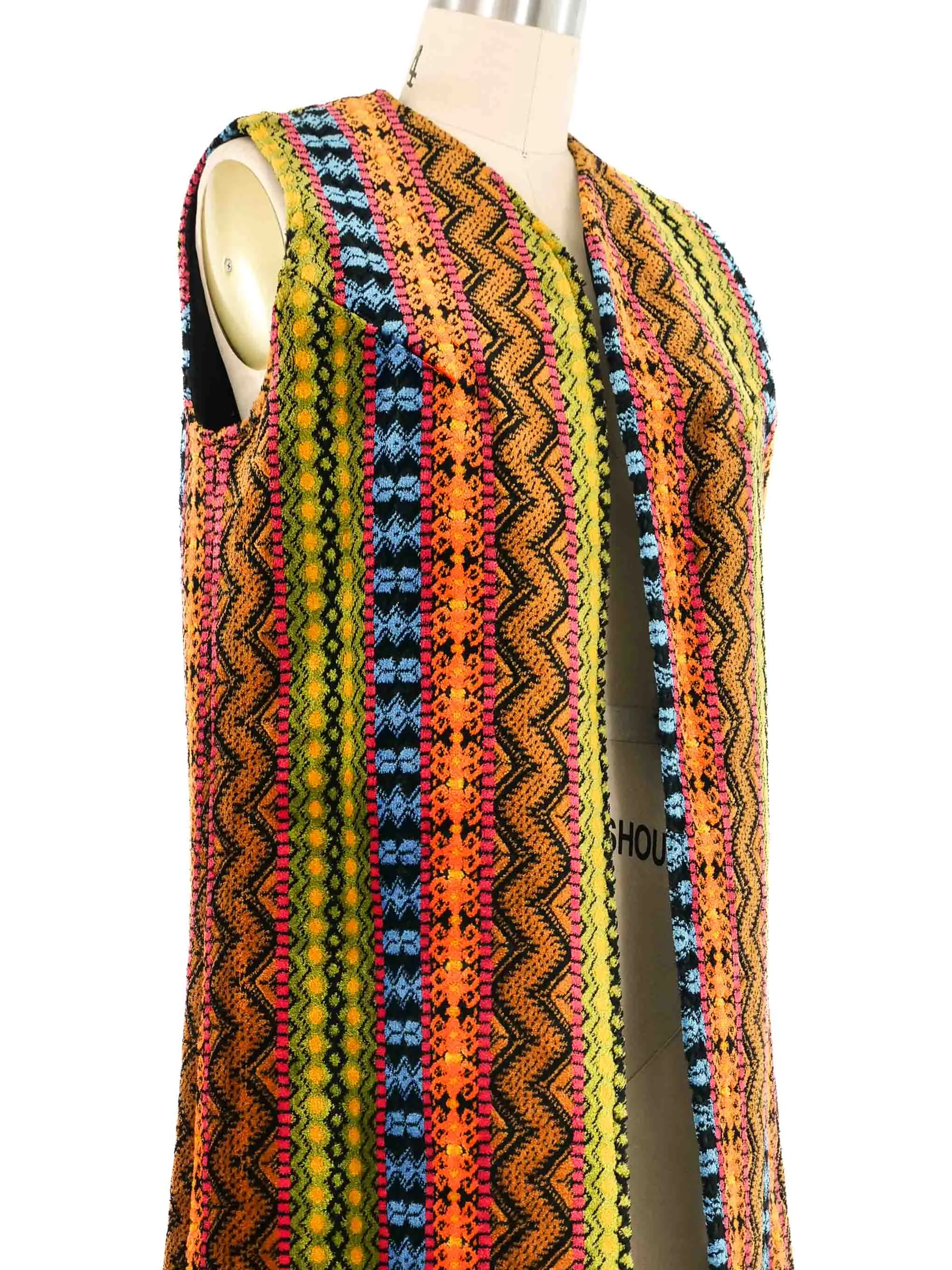 1970s Tapestry Maxi Vest