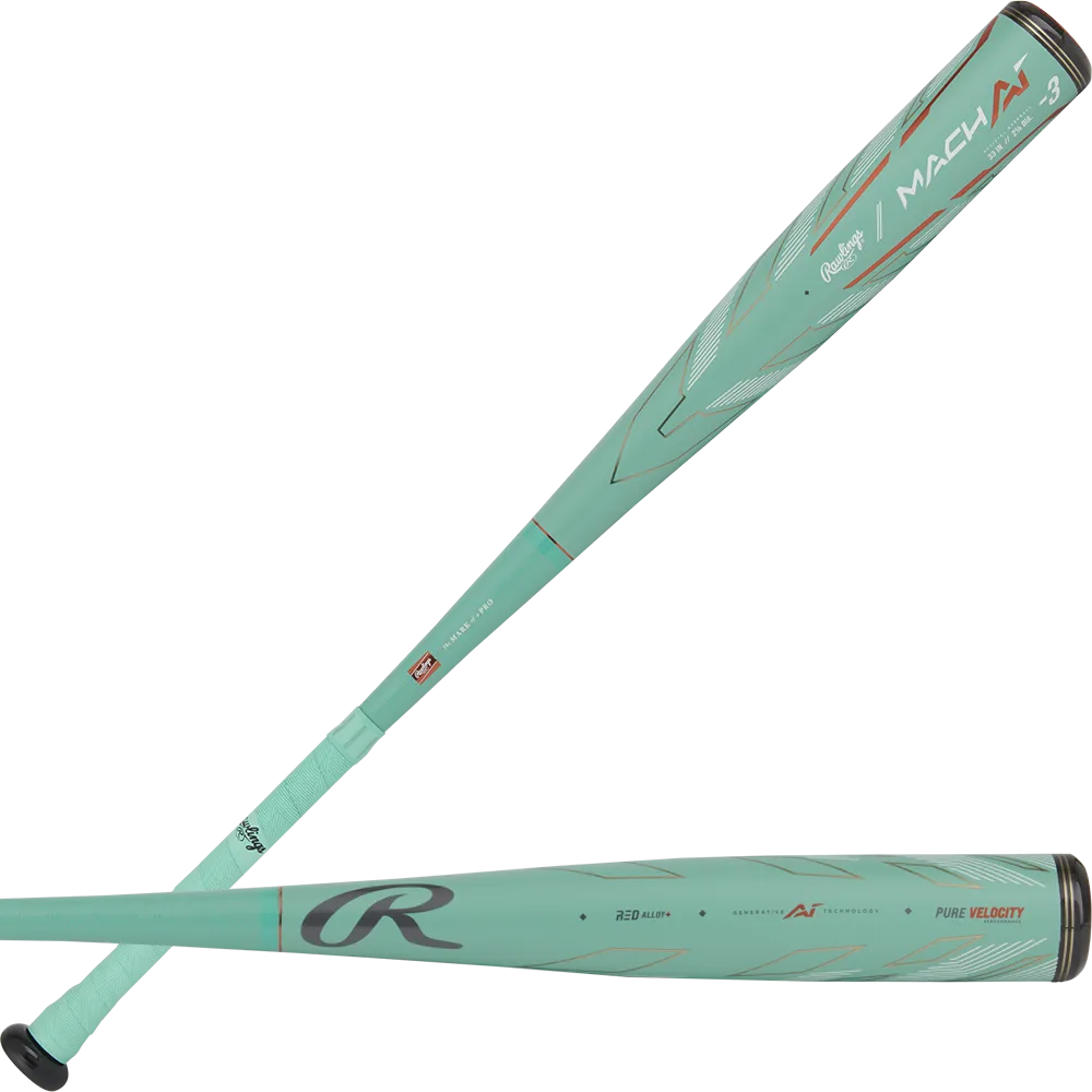 2024 Rawlings Mach AI (-3) BBCOR Baseball Bat: RBB4MC3