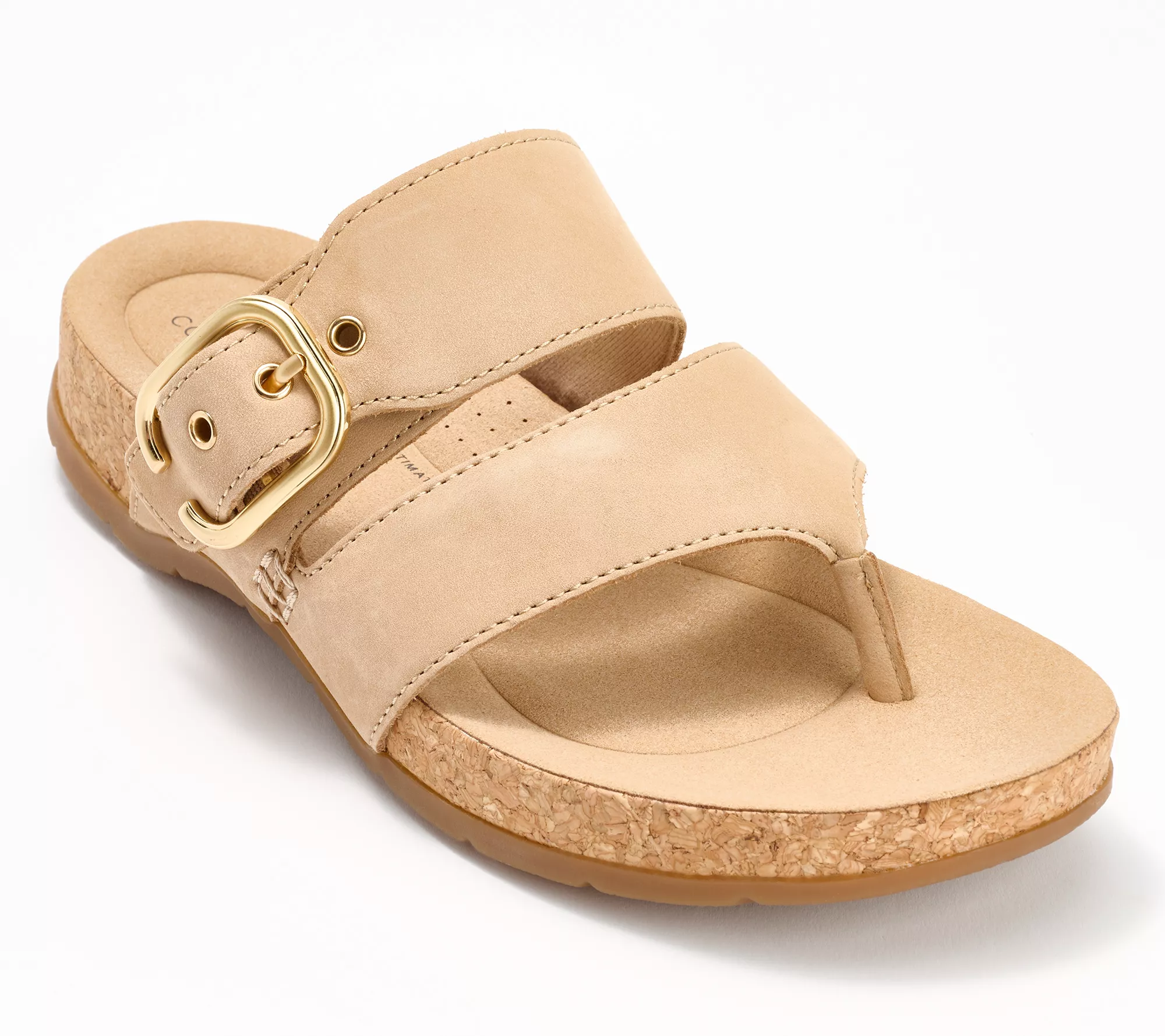 "As Is" Clarks Collection Leather Slide Sandals- Reileigh Park