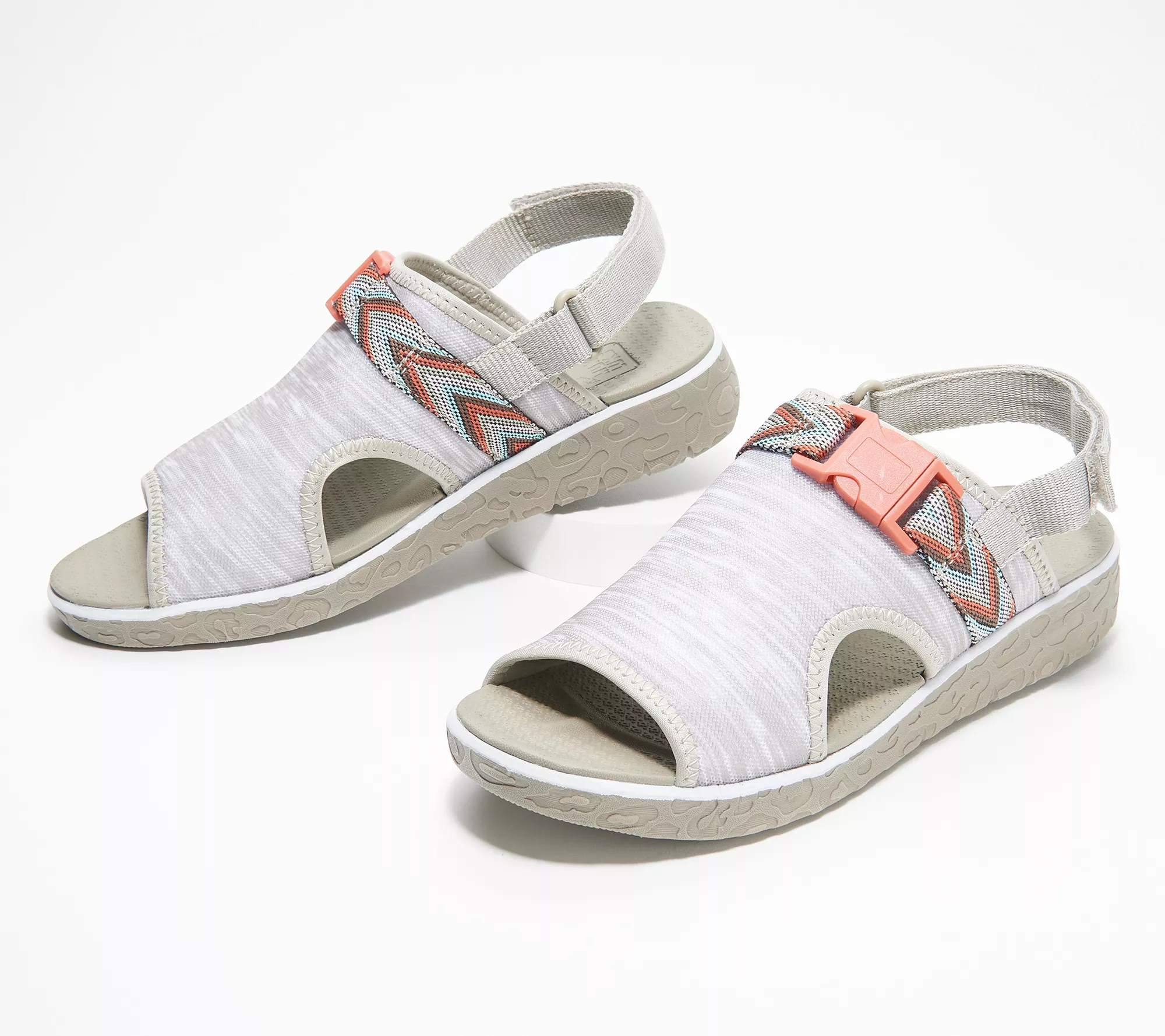 "As Is" MUK LUKS Adjustable Slide Sandals - Boardwalk Parade