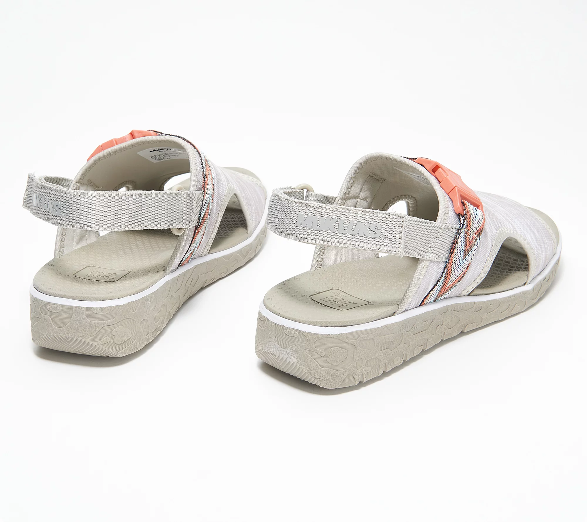 "As Is" MUK LUKS Adjustable Slide Sandals - Boardwalk Parade