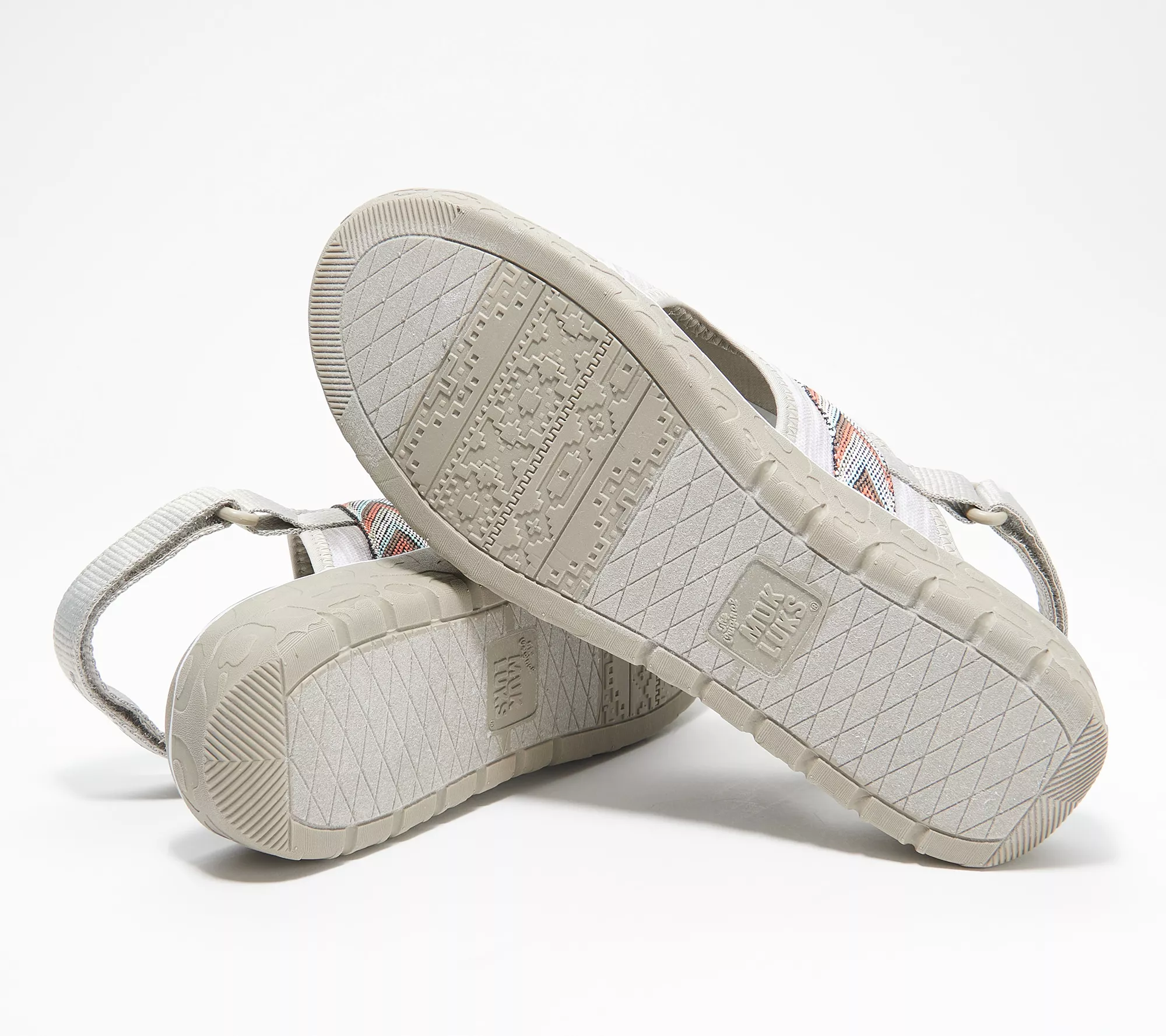 "As Is" MUK LUKS Adjustable Slide Sandals - Boardwalk Parade