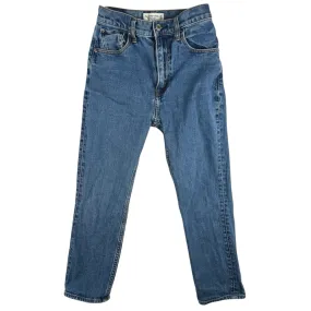 Abercrombie & Fitch Women's Blue Ankle Straight Ultra High Rise Denim Jeans 24