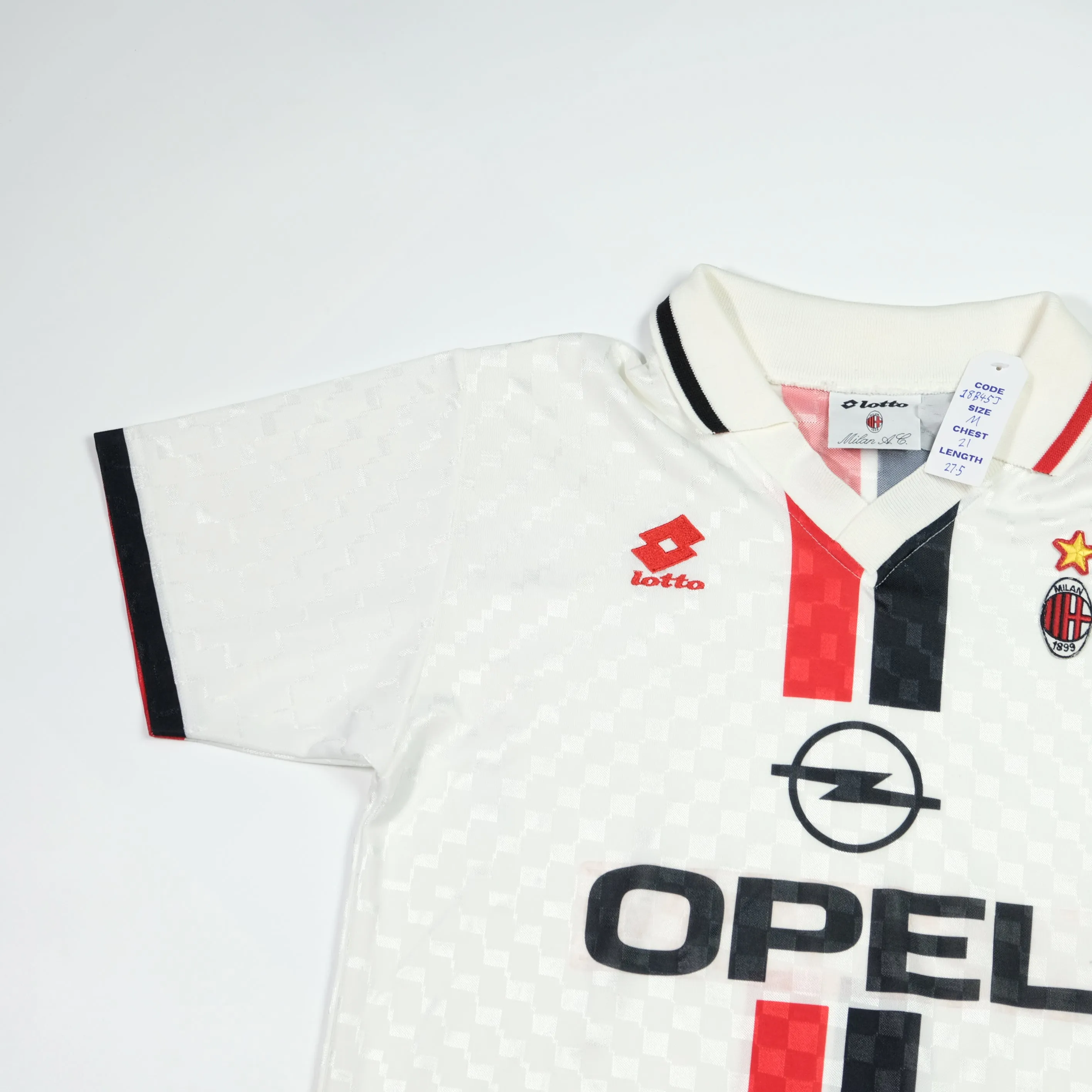 AC Milan Italy 1995/1996 Original Lotto Away Football Shirt Medium