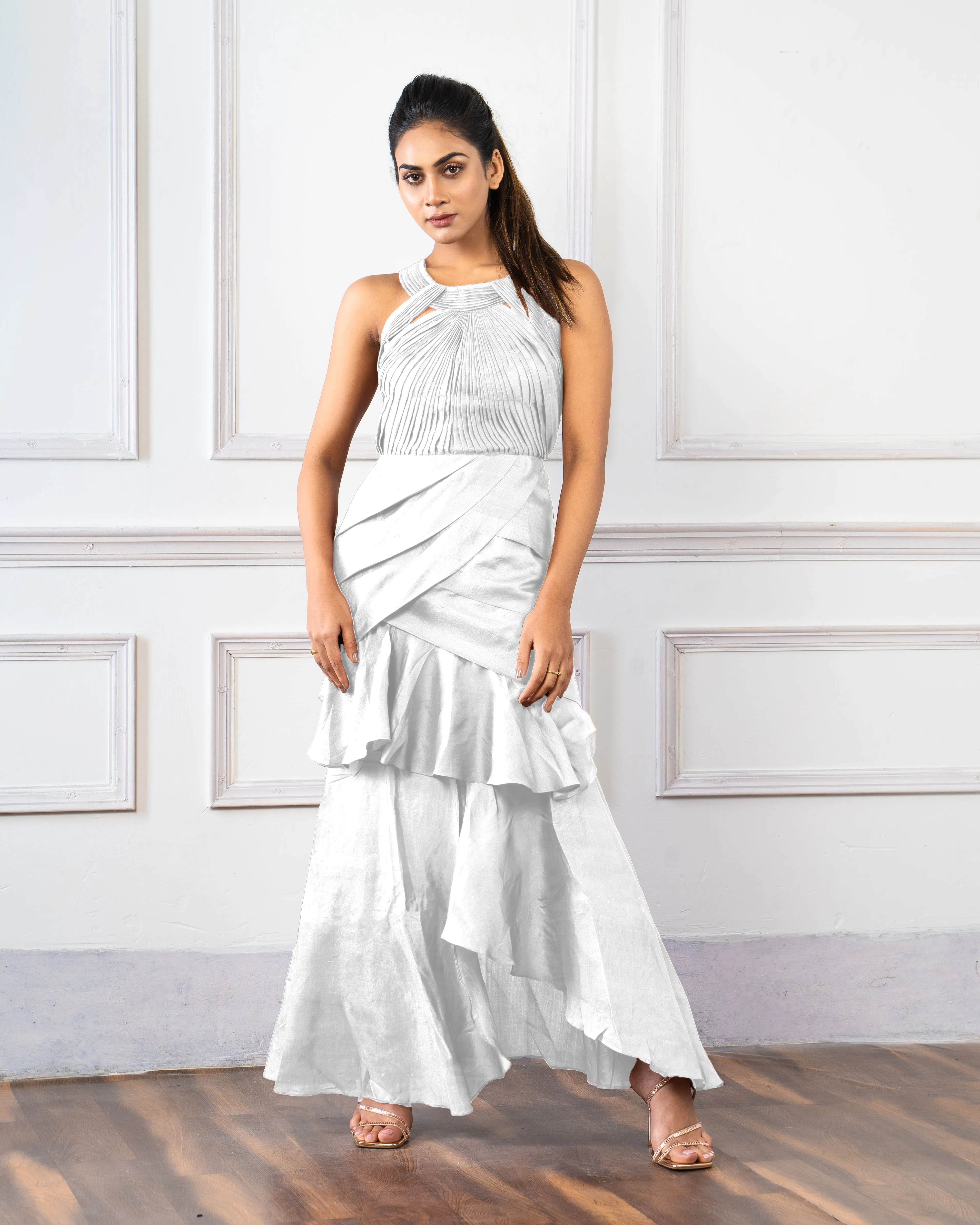 Accretion Draped Dress