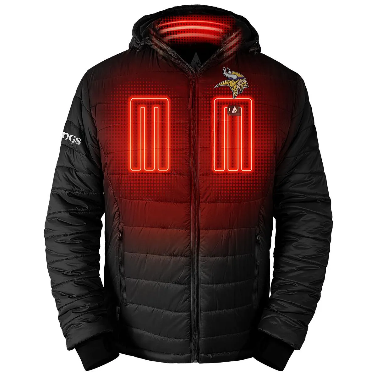 ActionHeat Minnesota Vikings 5V Men's Puffer Battery Heated Jacket