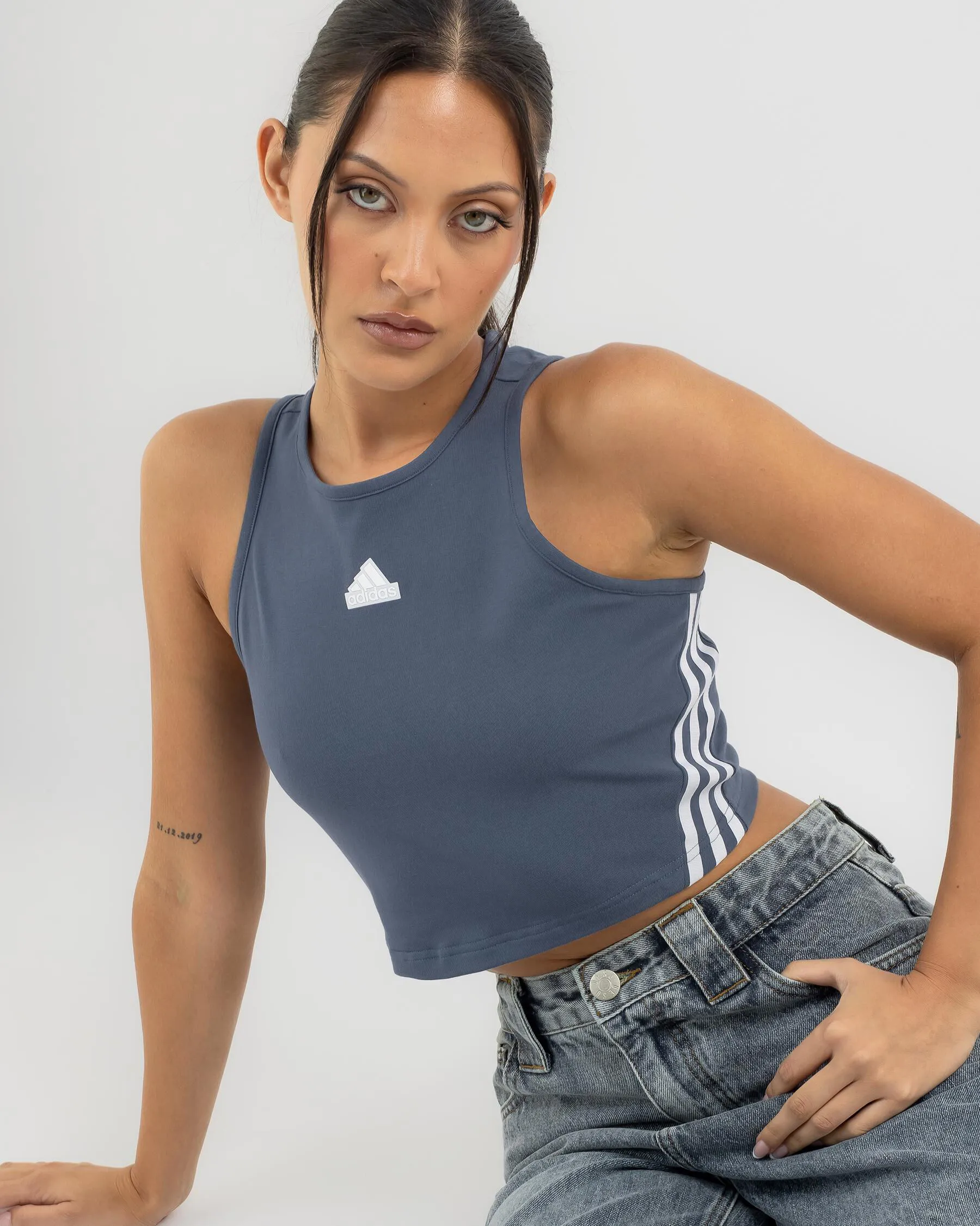 adidas 3 Stripe Tank Top