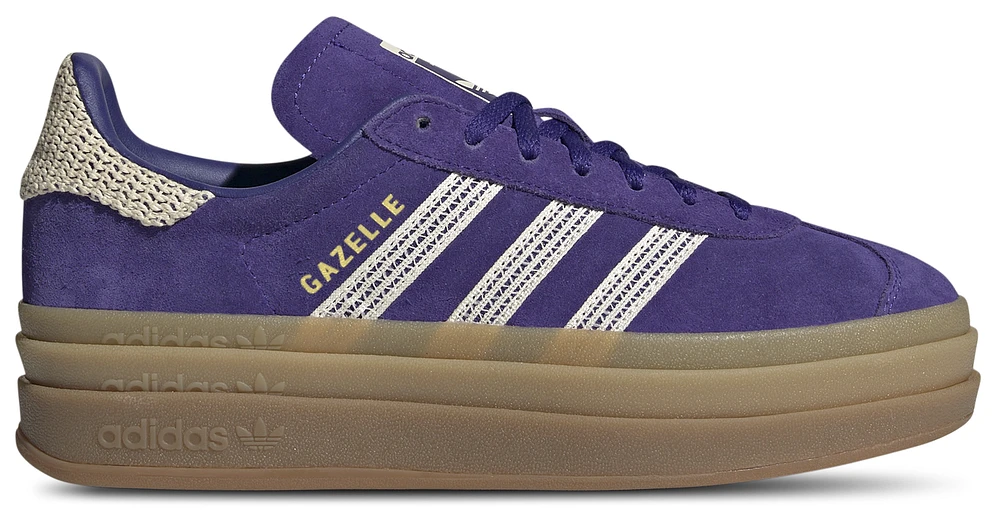 adidas Originals Womens Gazelle Bold - Shoes Collegiate Purple/Wonder White/Gold Metallic