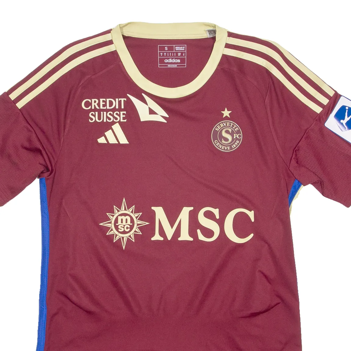 ADIDAS SERVETTE FC Tsunemoto Signed Mens Football Shirt Jersey Maroon S