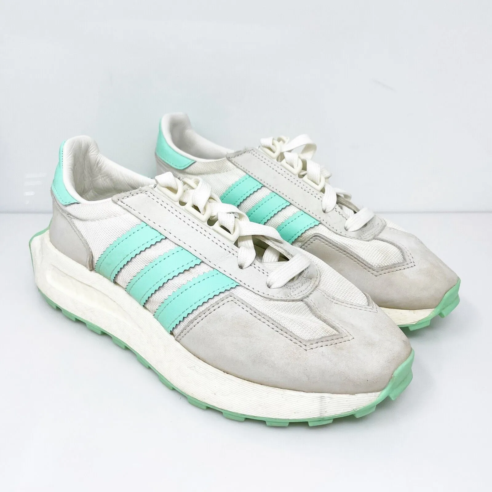 Adidas Womens Retropy E5 HQ4385 Gray Running Shoes Sneakers Size 6