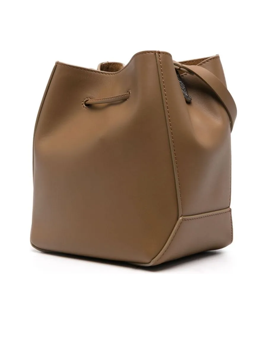 Adjustable Shoulder Strap Bag With Monili Detail
