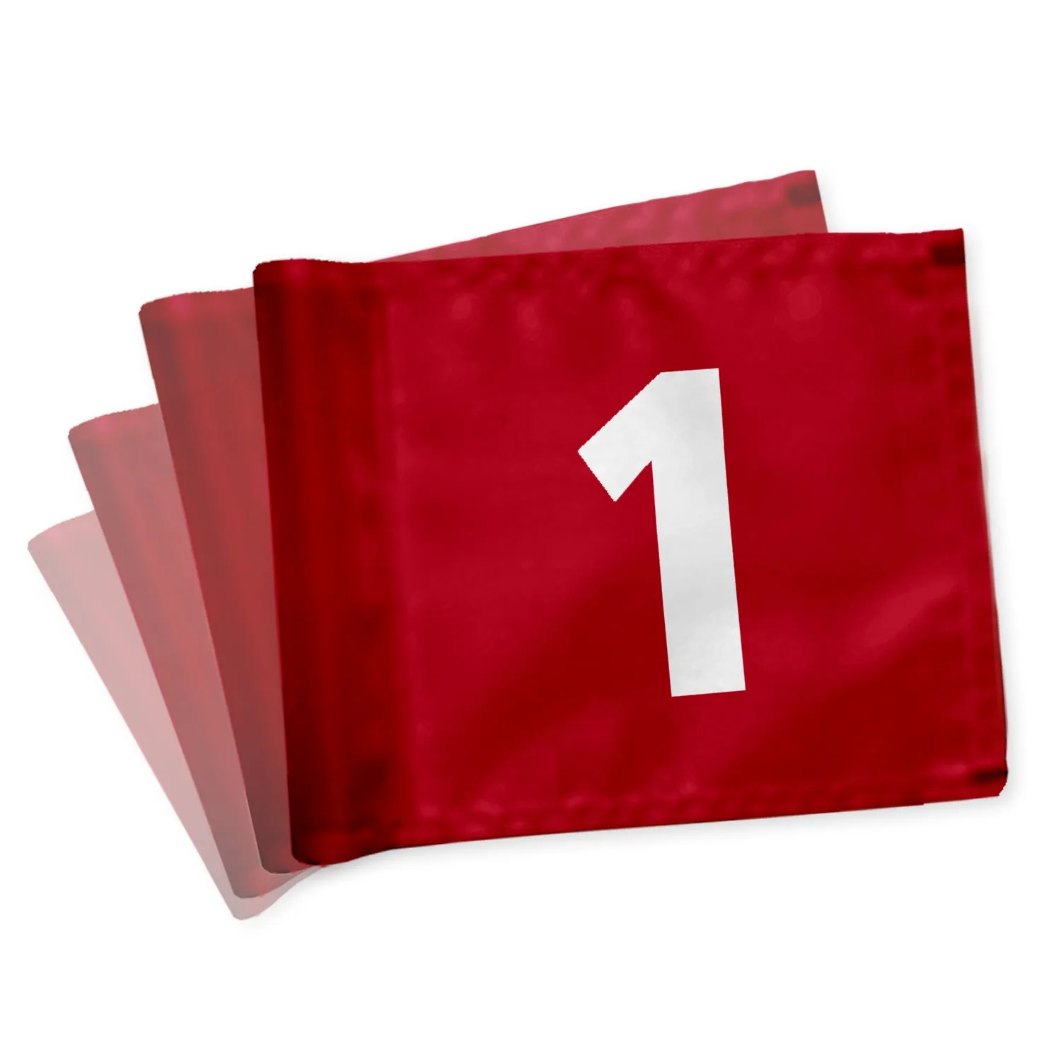 Adventure Golf flag 1-9, rde med hvide tal, 200 gram flagdug