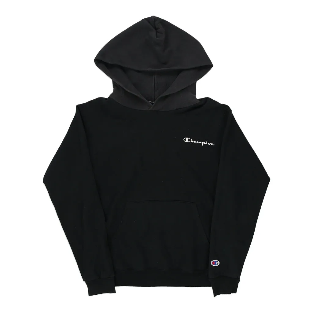 Age 10-12 Champion Hoodie - Medium Black Cotton Blend