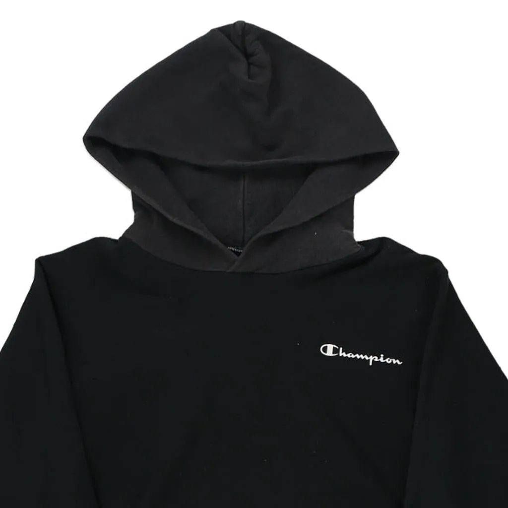 Age 10-12 Champion Hoodie - Medium Black Cotton Blend