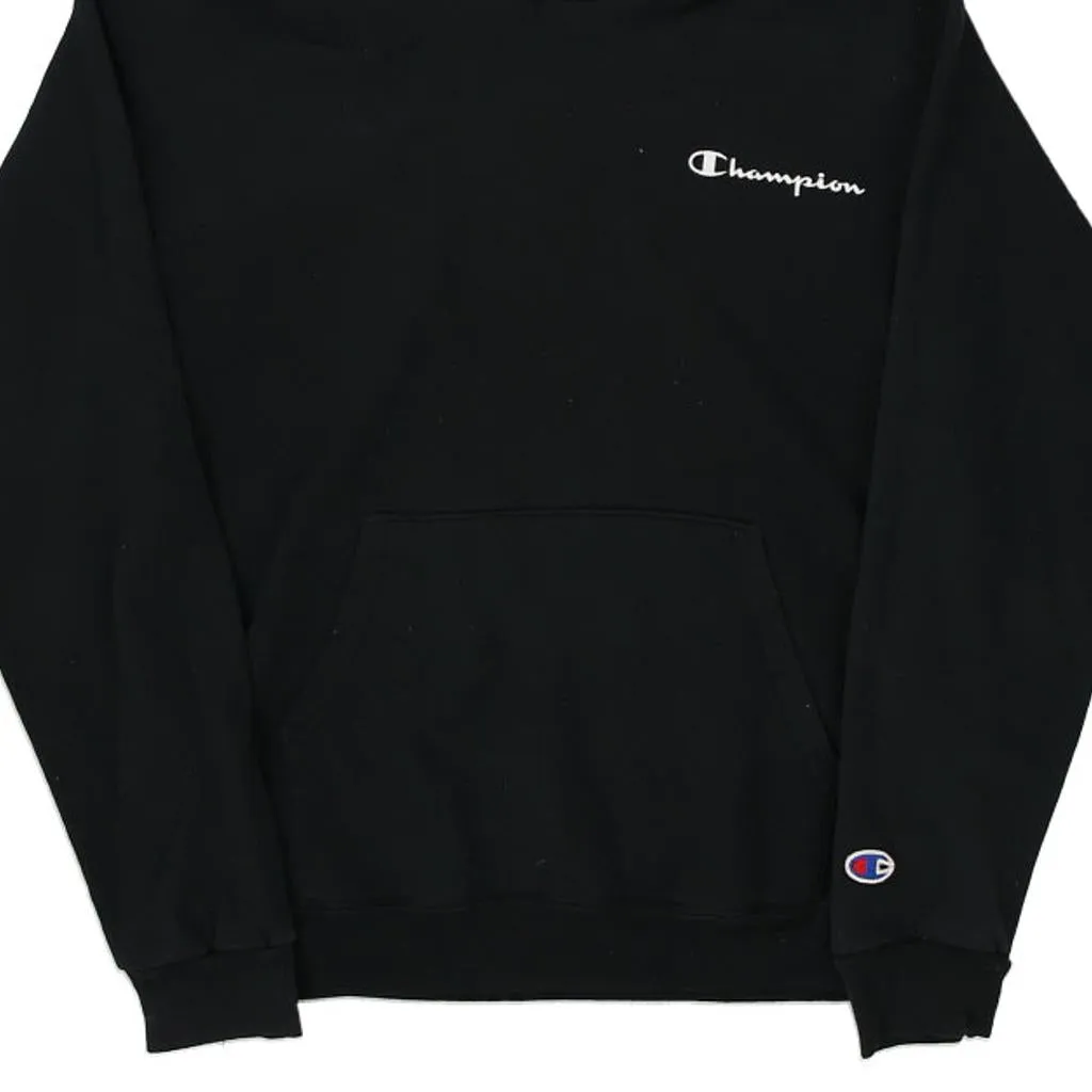 Age 10-12 Champion Hoodie - Medium Black Cotton Blend