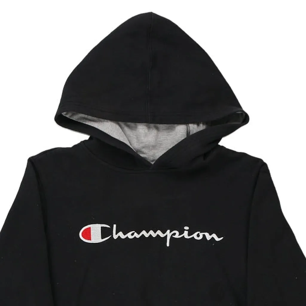 Age 12-14 Champion Hoodie - Medium Black Cotton Blend