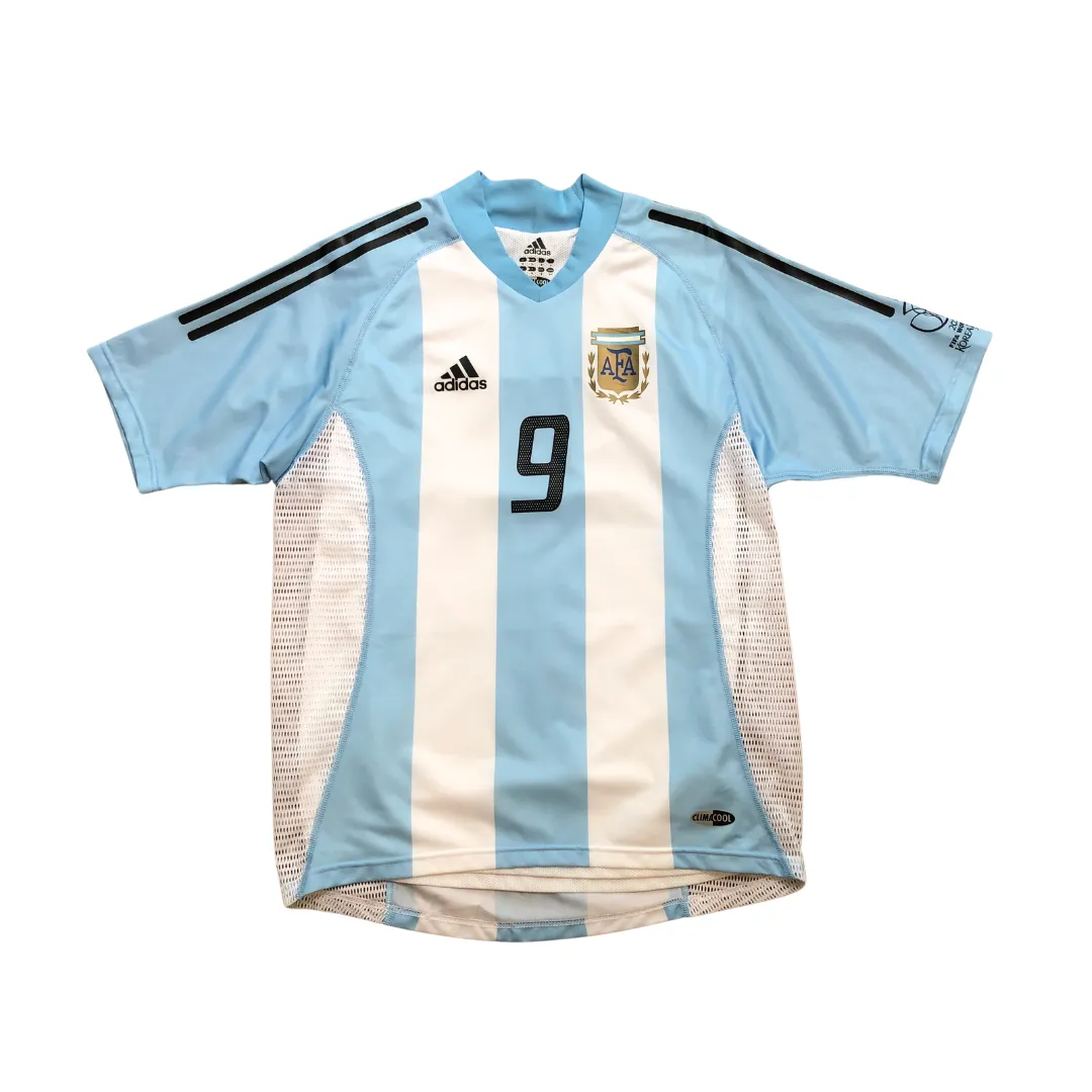 Argentina Batistuta 2002/2004 Adidas Home Football Shirt Small
