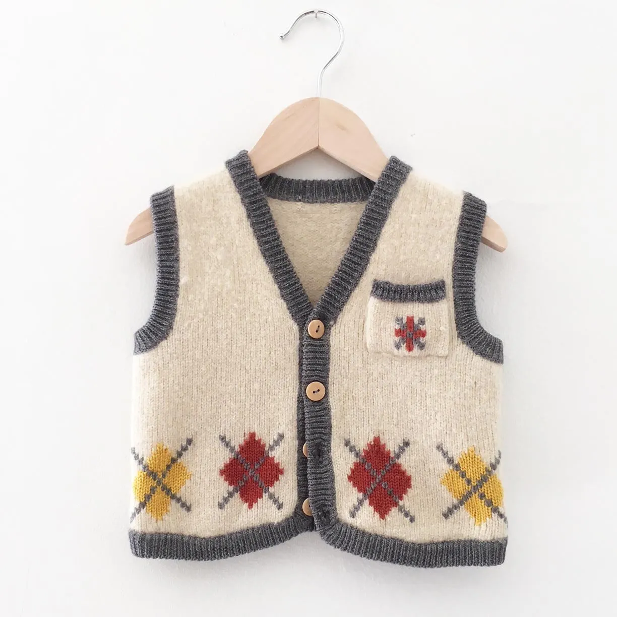 Argyle knit vest size 1-2
