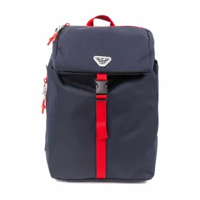 Armani Junior Blue Logo Backpack For Boy