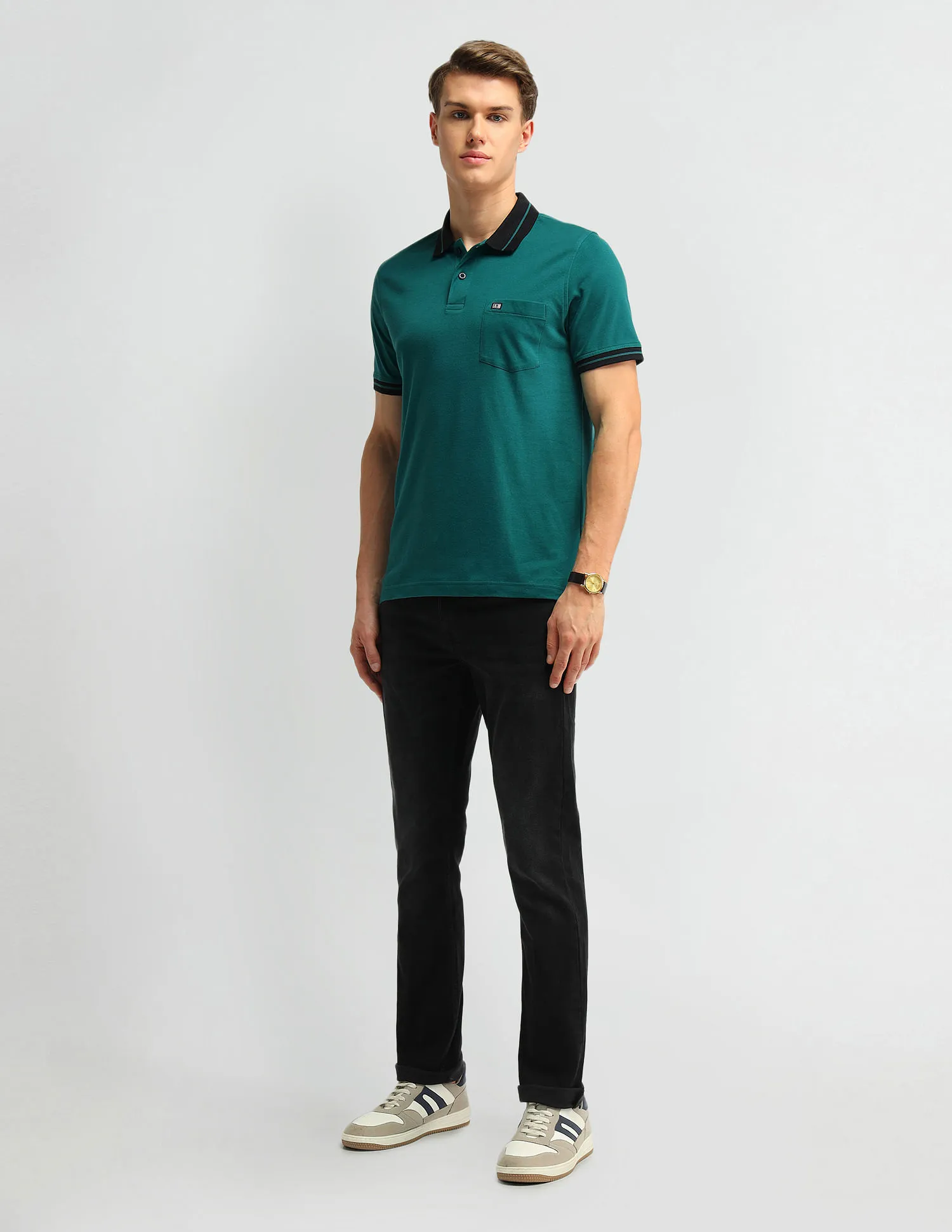 Arrow Sport Solid Cotton Polo Shirt