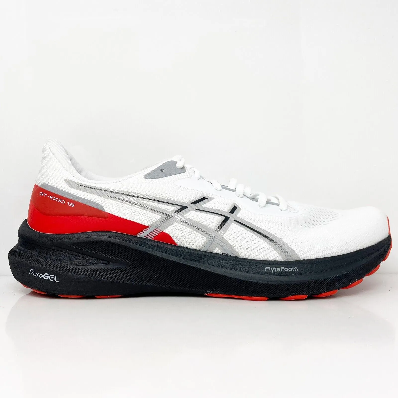 Asics Mens GT 1000 13 1011B858 White Running Shoes Sneakers Size 12