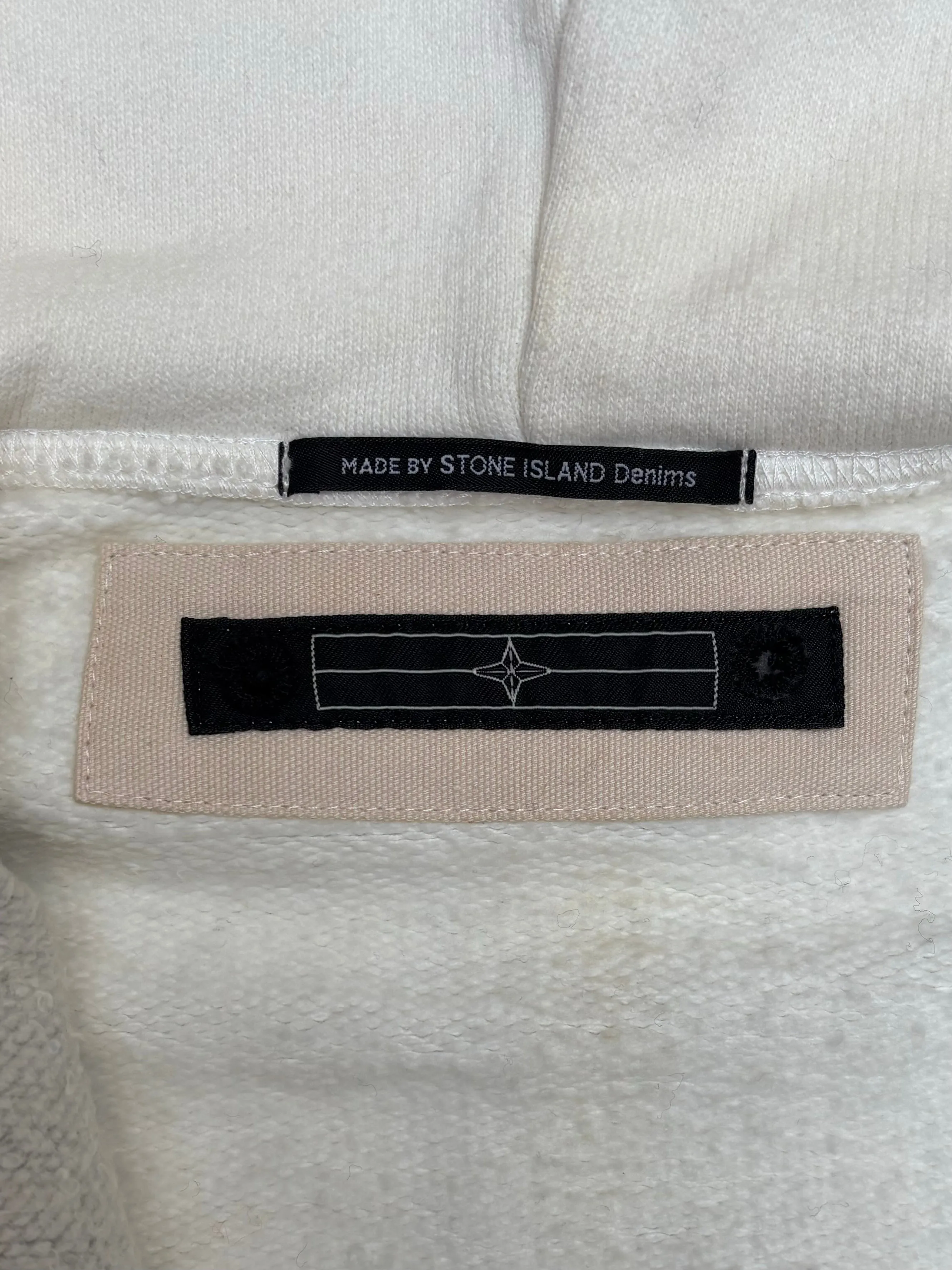 A/W 2007 Stone Island Denim Logo Printed Full-Zip Hooded Jacket