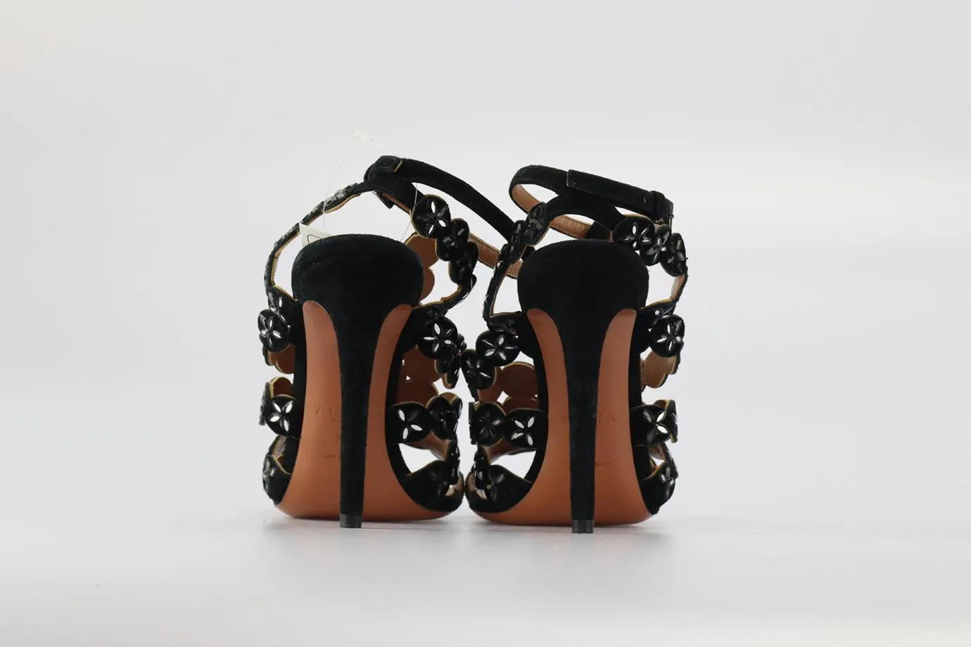 AZZEDINE ALAA EMBELLISHED SUEDE SANDALS EU 38 UK 5 US 8