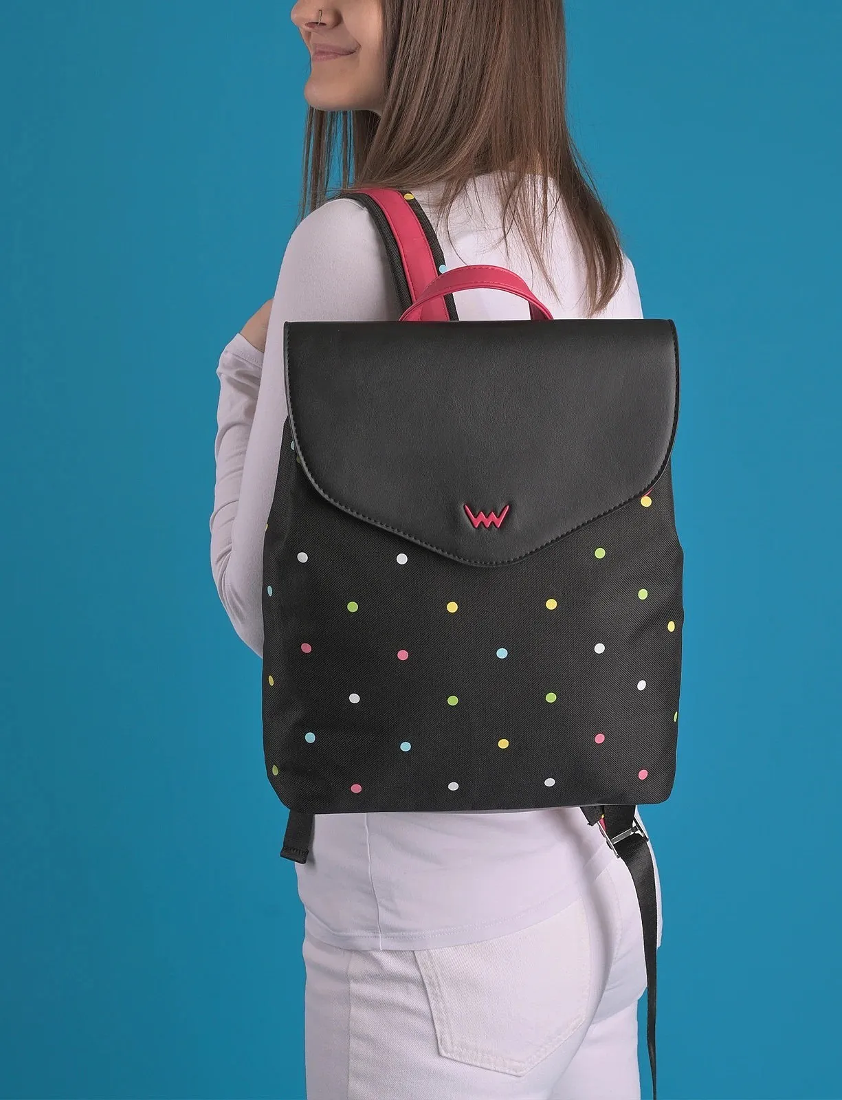 backpack Vuch Mesaro - Black/Multocolor Dots - women´s