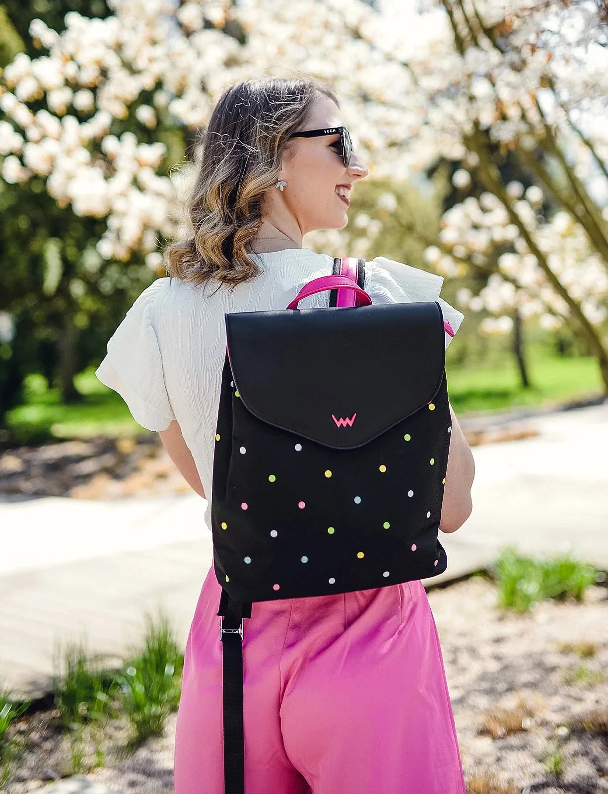 backpack Vuch Mesaro - Black/Multocolor Dots - women´s