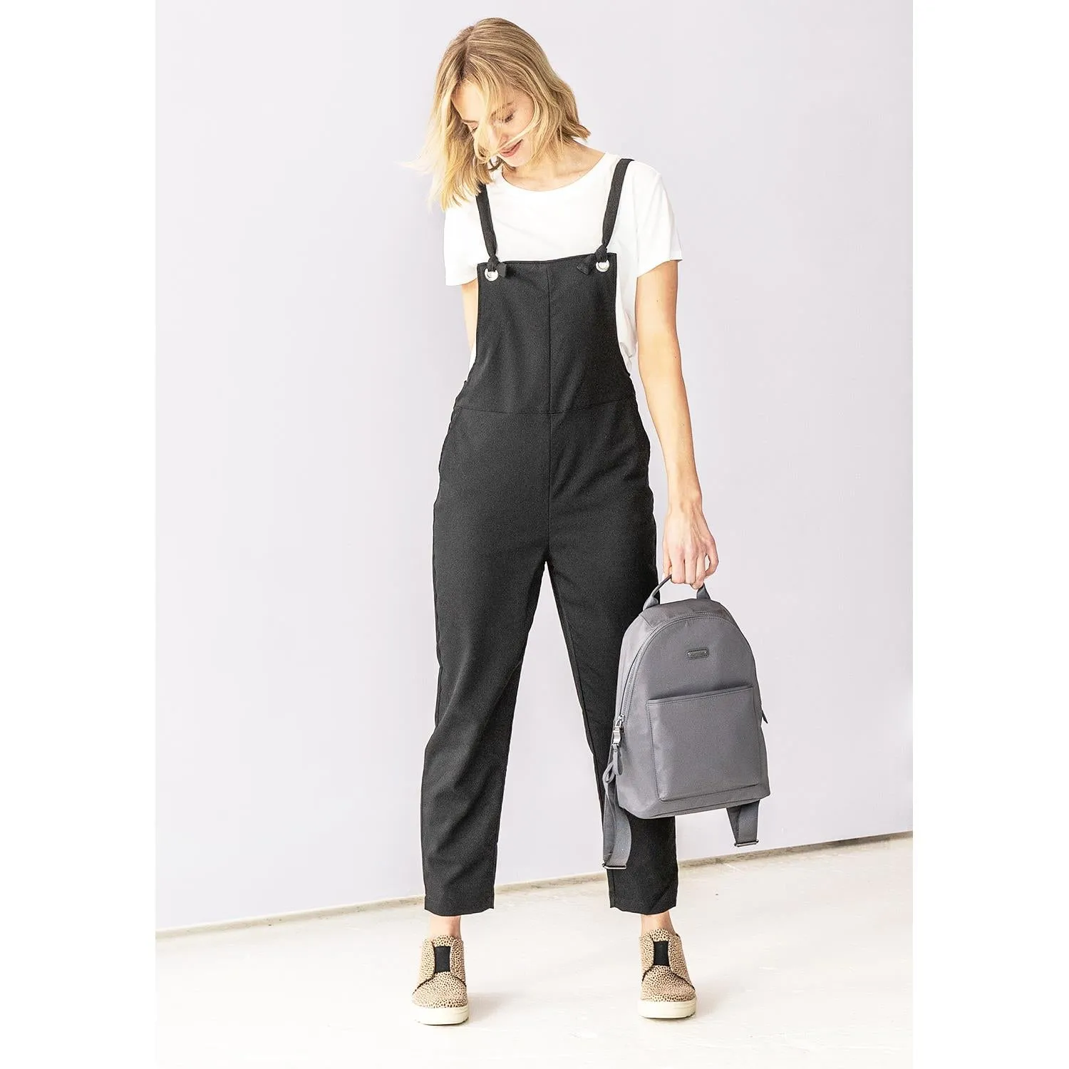Baggallini Central Park Backpack Smoke Python Nylon