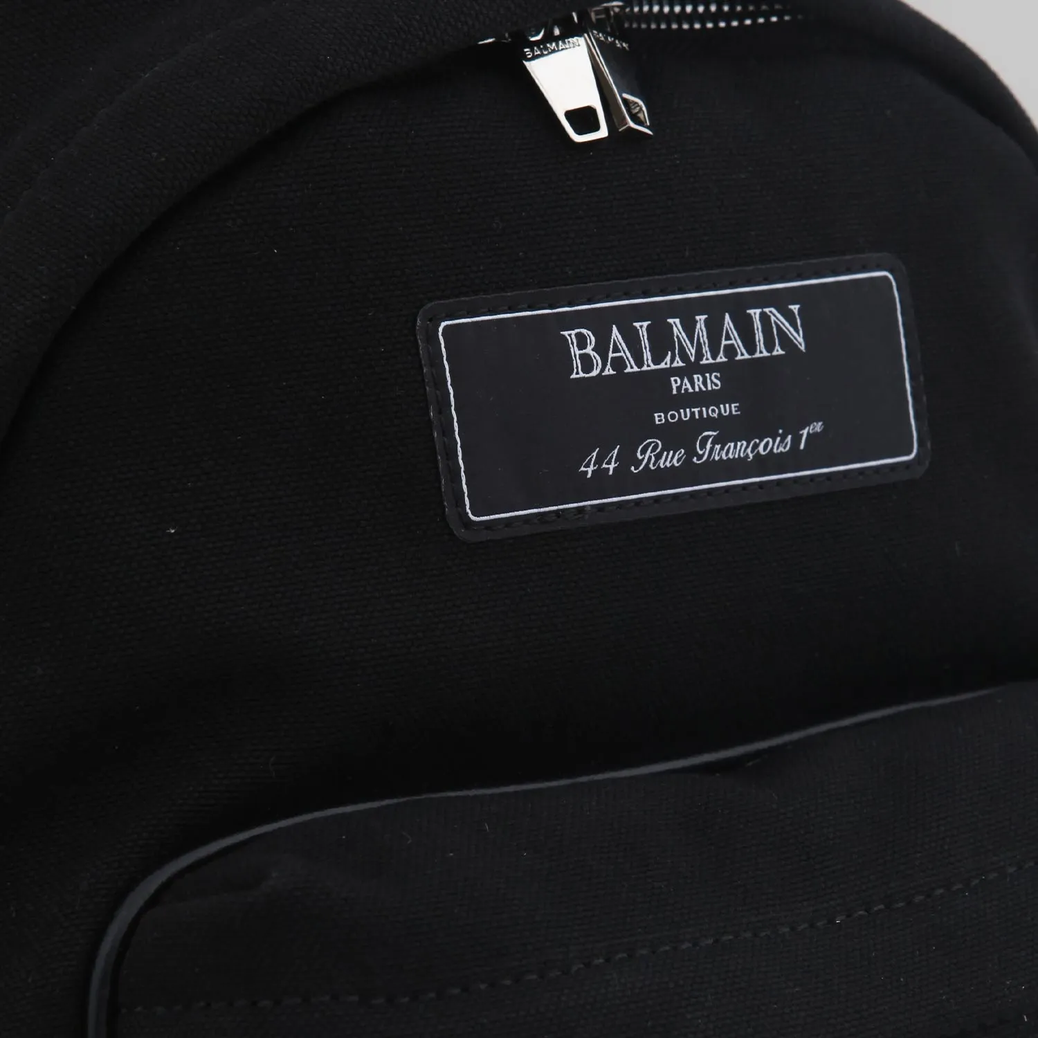 Balmain Balmain Unisex Black Backpack In Cotton With Logo