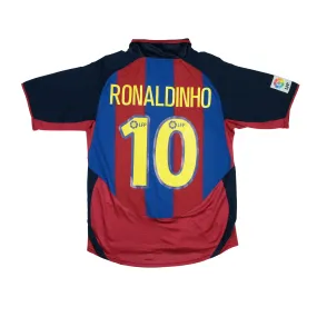 Barcelona Ronaldinho 10 Original 2003/2004 Home Football Shirt Medium
