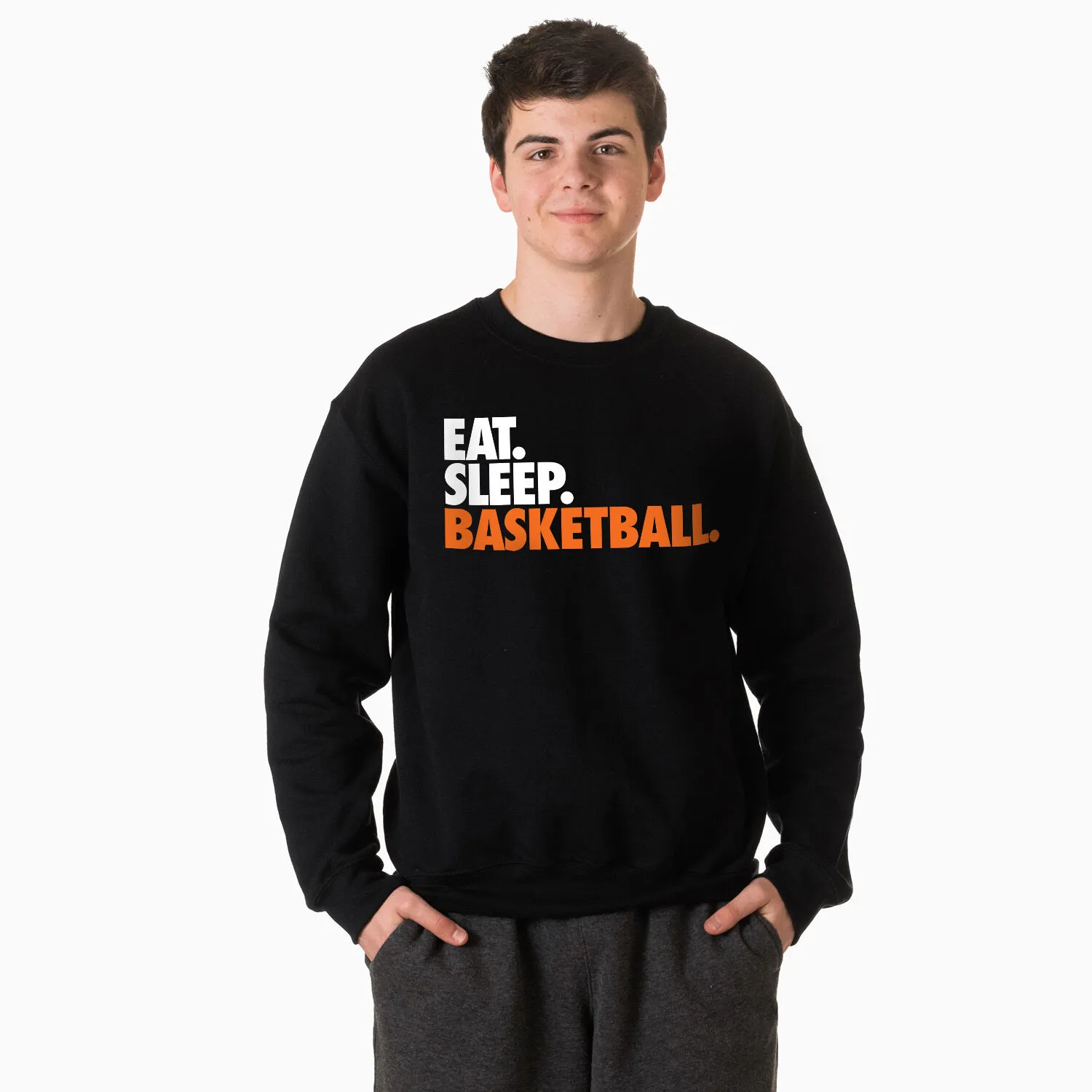 Basketball Crewneck Sweatshirt - Eat Sleep Basketball 