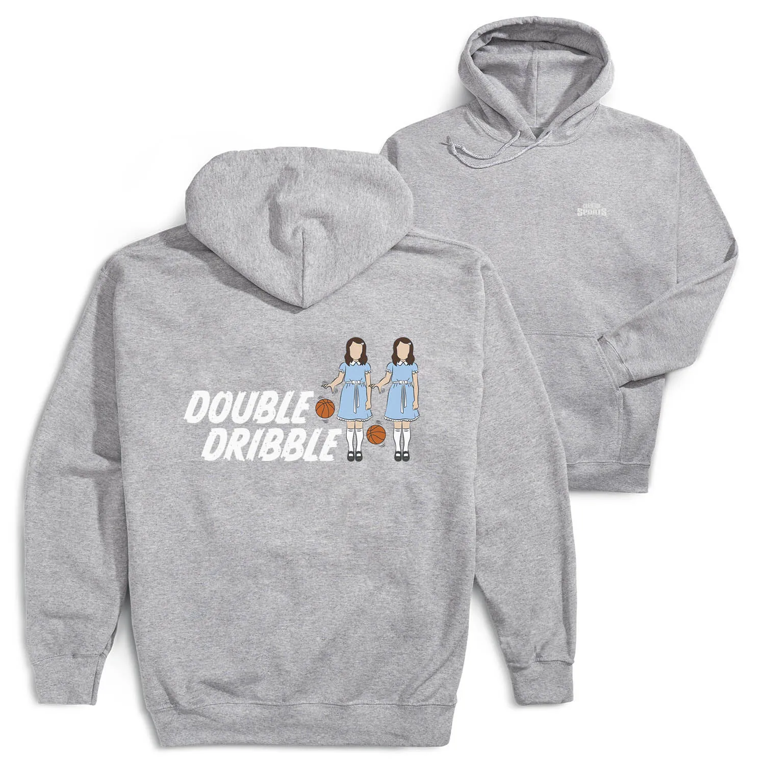 Basketball Hooded Sweatshirt - Double Dribble (Back Design) 