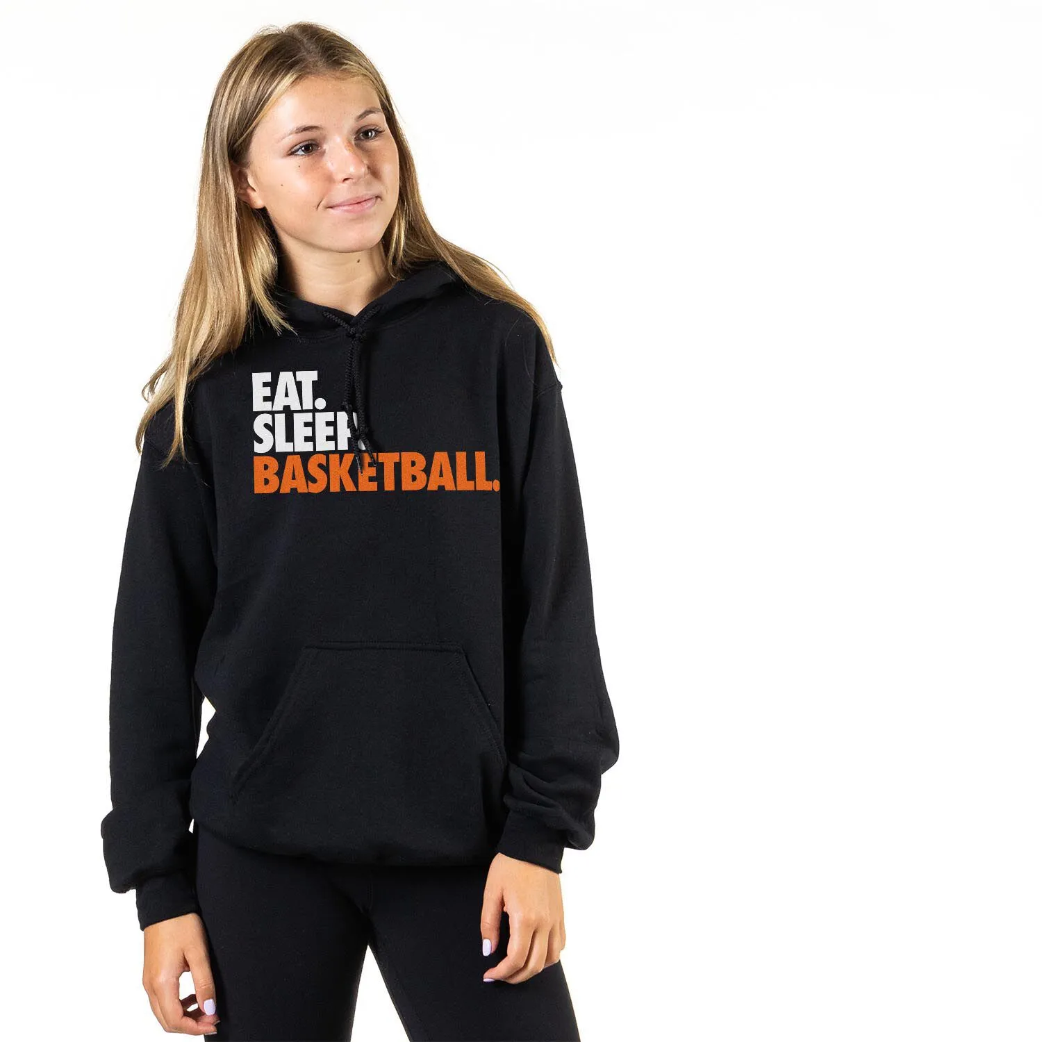 Basketball Hooded Sweatshirt - Eat. Sleep. Basketball. 