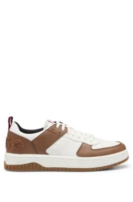 Basketball-inspired sneakers with large logo