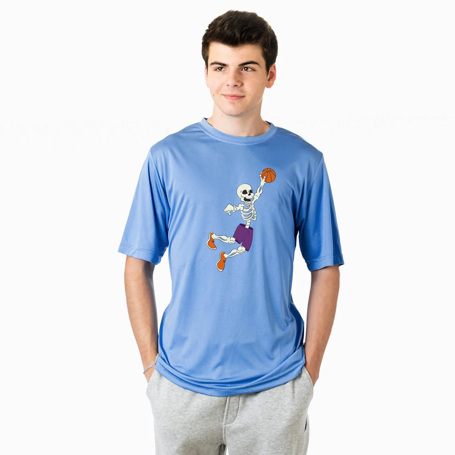 Basketball Short Sleeve Performance Tee - Bones Baller 