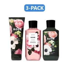 Bath & Body Works Rose Body Lotion, Shower Gel & Body Cream 3-PACK