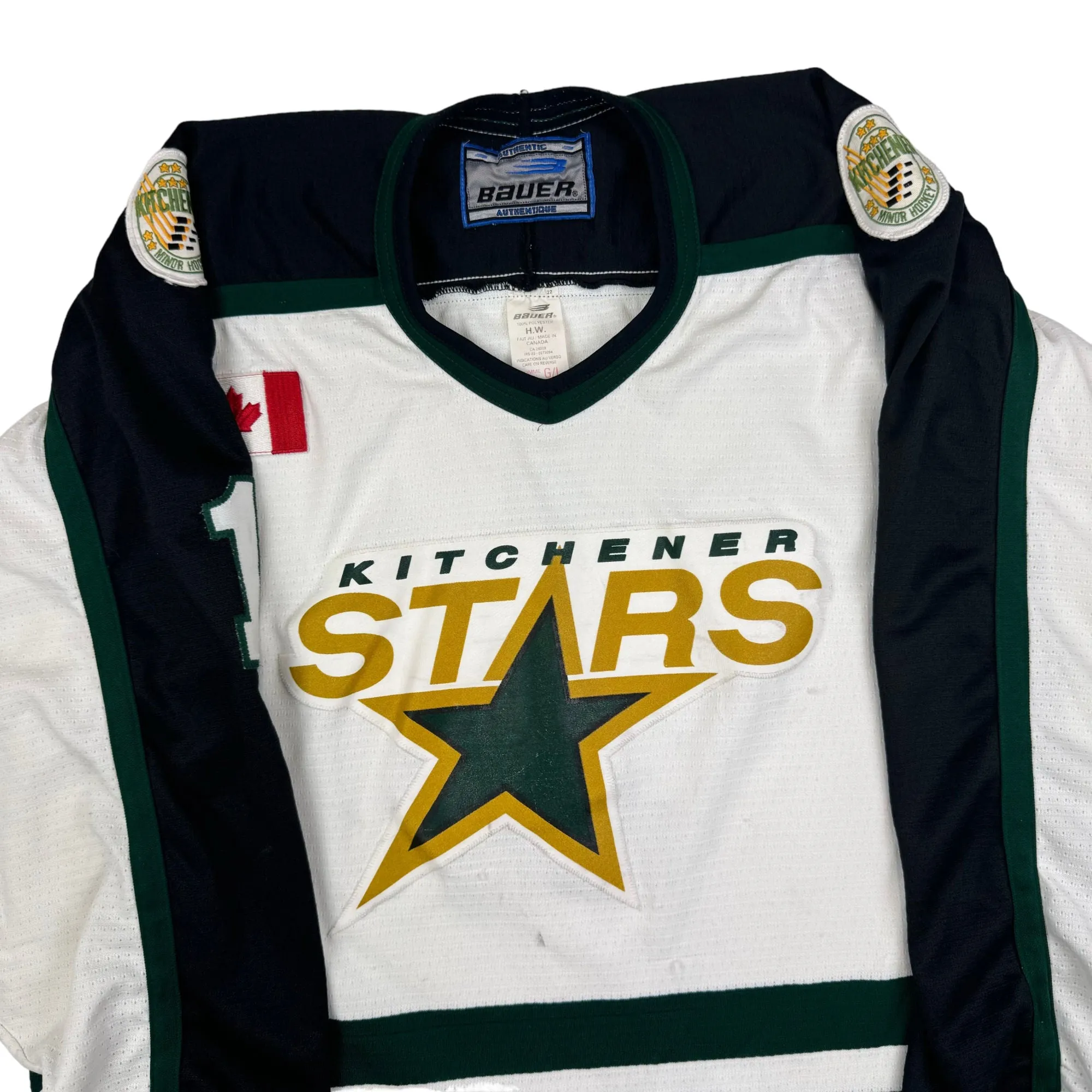 Bauer Kitchener Stars Minor Hockey League Hockey Jersey Green  White Black