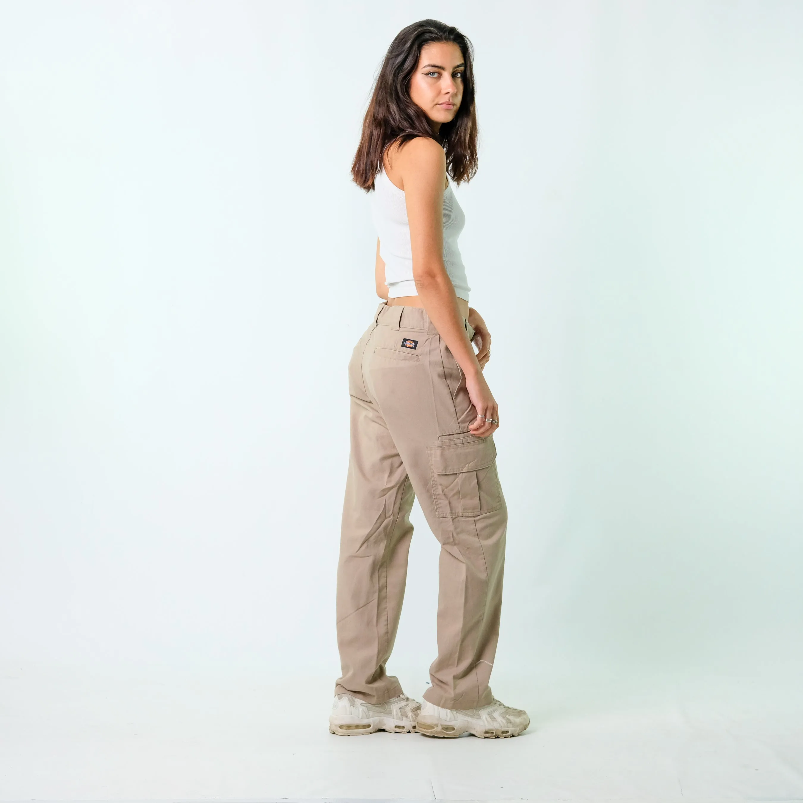 Beige y2ks Dickies Woven Cargo Pants Baggy Pants (32x32)